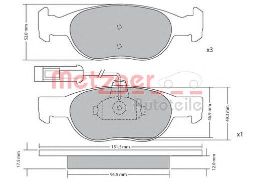 set placute frana,frana disc