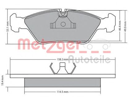 set placute frana,frana disc