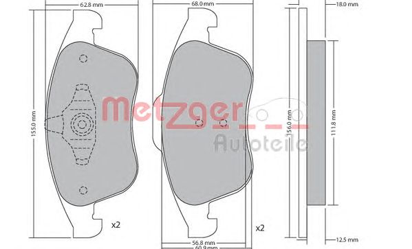 set placute frana,frana disc