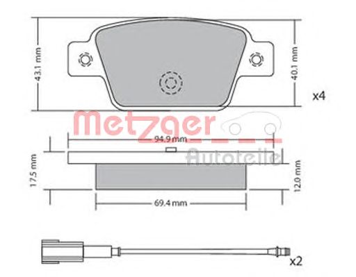 set placute frana,frana disc