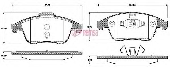 set placute frana,frana disc