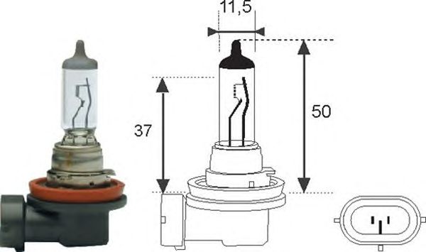 Bec proiector ceata H11 12V/55W PGJ19-5