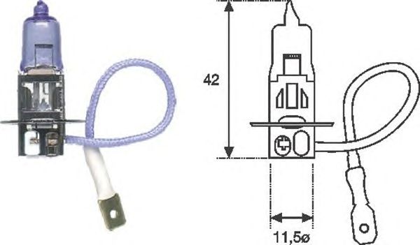 Bec incandescent H3 12V/55W PK22S