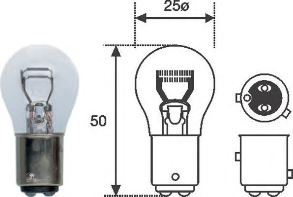 Bec lampa frana / lampa spateP21/4W 12V/21/4W