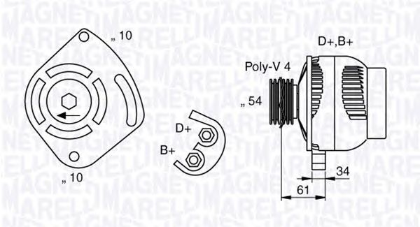 Generator / Alternator FIAT 500 1,4 07-