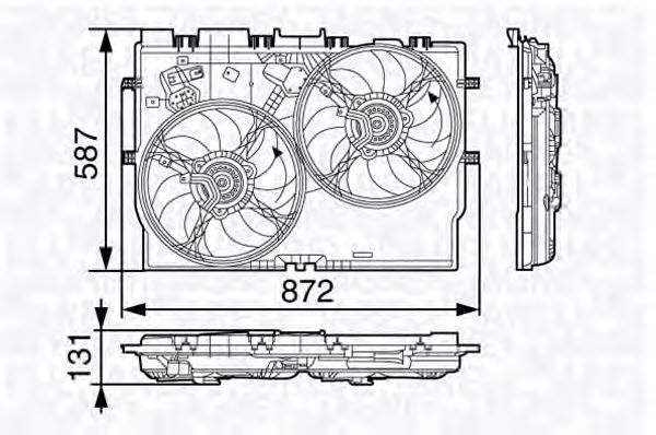 Ventilator, radiator FIAT DUCATO/BOXER 2,2/2,3/3,0D