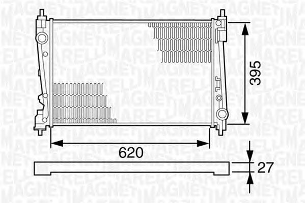 Radiator, racire motor FIAT BRAVO 1,6/2,0D