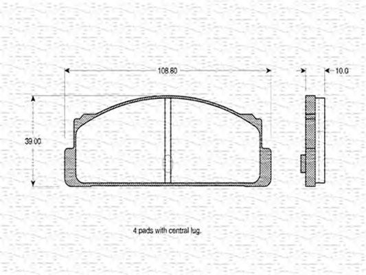 set placute frana,frana disc