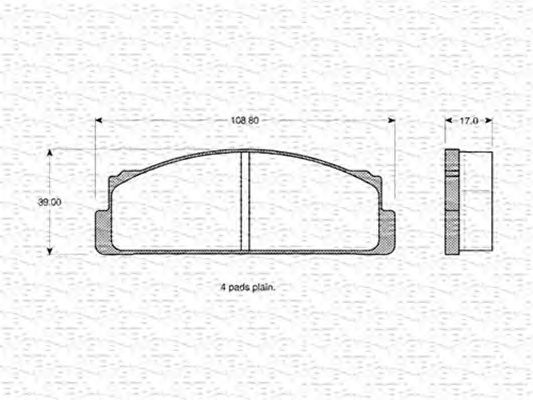 set placute frana,frana disc