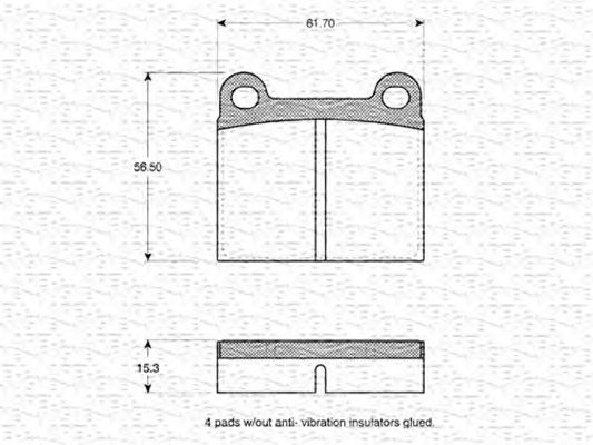 set placute frana,frana disc