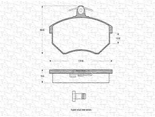 set placute frana,frana disc