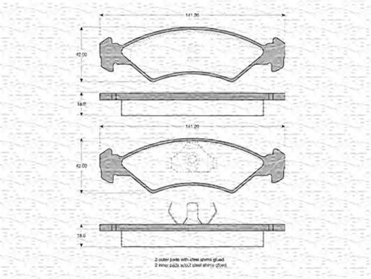 set placute frana,frana disc