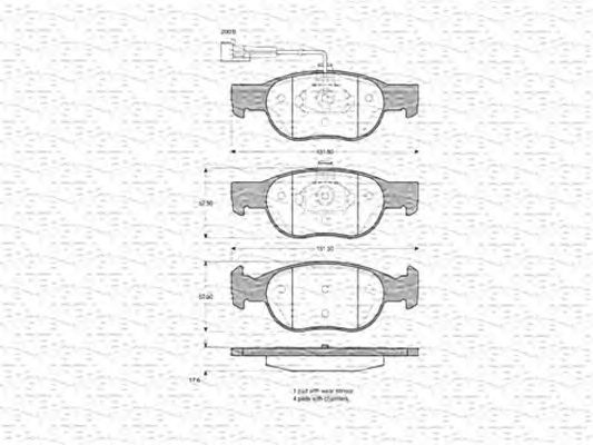 set placute frana,frana disc