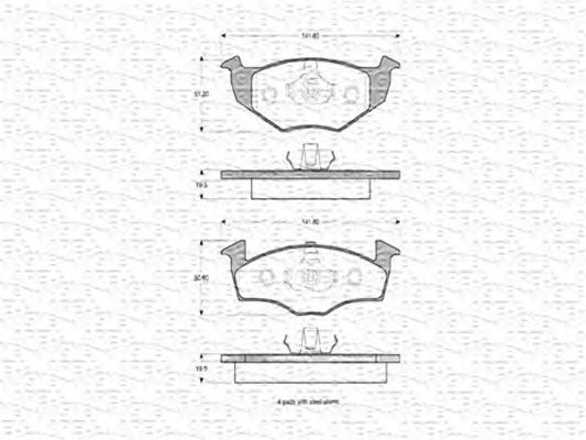 set placute frana,frana disc