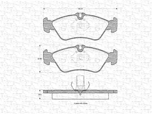 set placute frana,frana disc