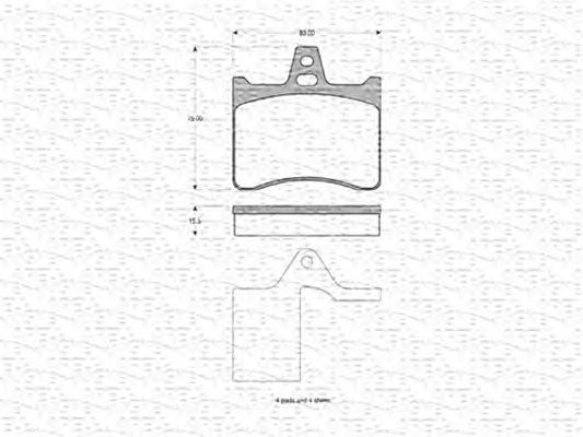 set placute frana,frana disc