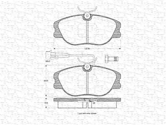 set placute frana,frana disc