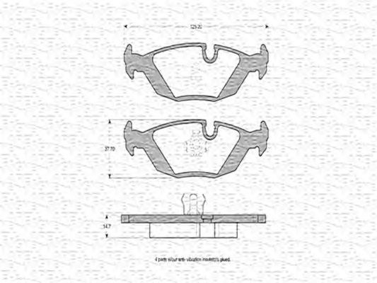 set placute frana,frana disc