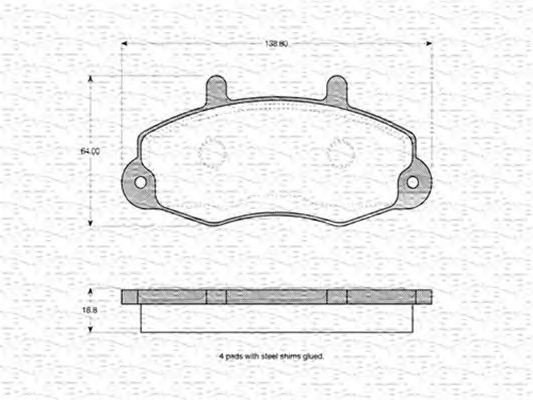 set placute frana,frana disc