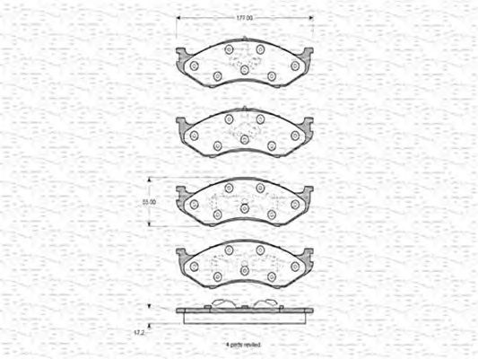 set placute frana,frana disc