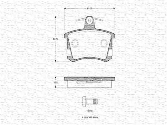 set placute frana,frana disc