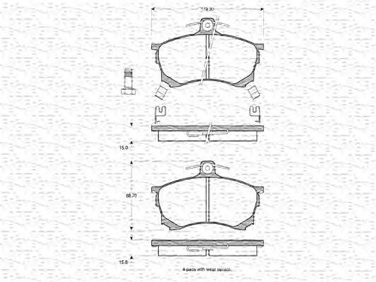 set placute frana,frana disc