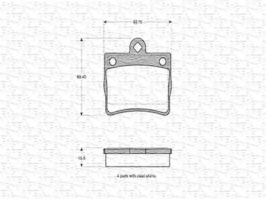 set placute frana,frana disc