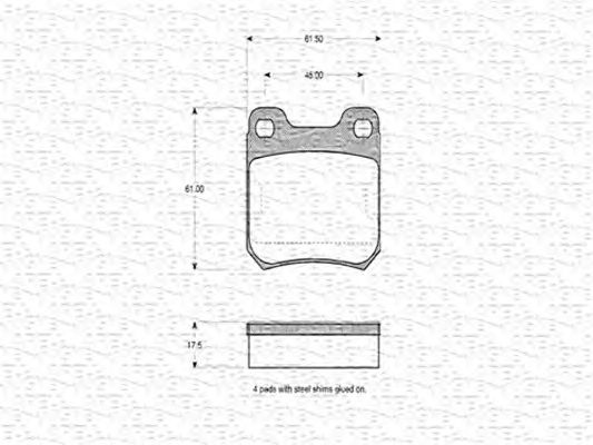 set placute frana,frana disc