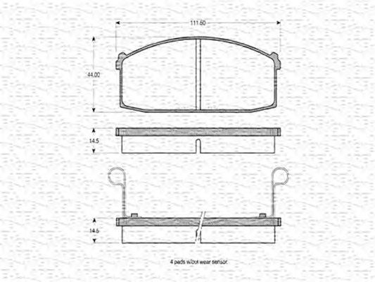 set placute frana,frana disc