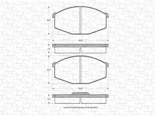 set placute frana,frana disc