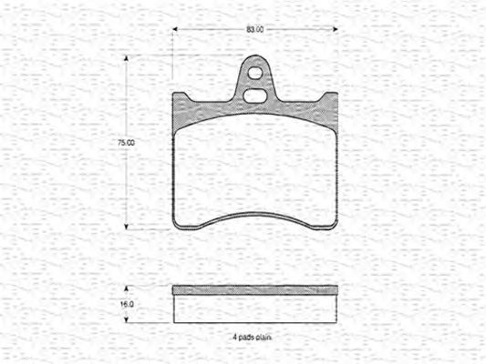 set placute frana,frana disc