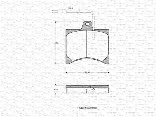 set placute frana,frana disc