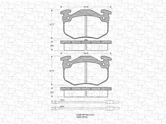 set placute frana,frana disc