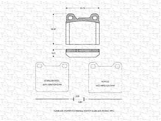 set placute frana,frana disc