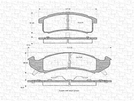 set placute frana,frana disc