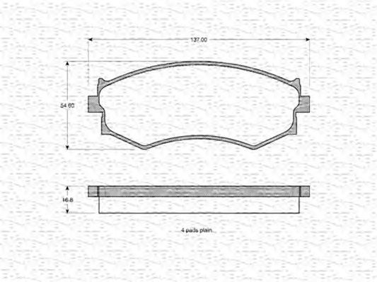 set placute frana,frana disc