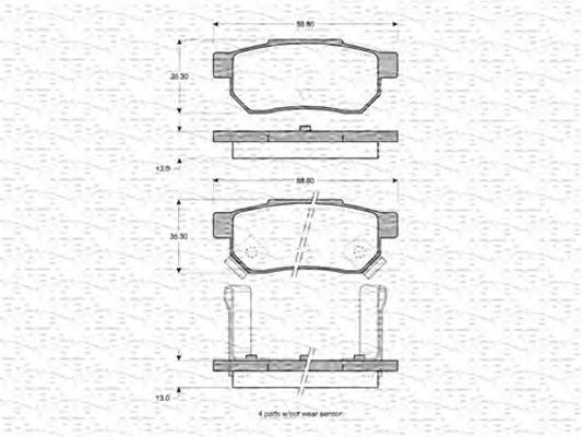 set placute frana,frana disc