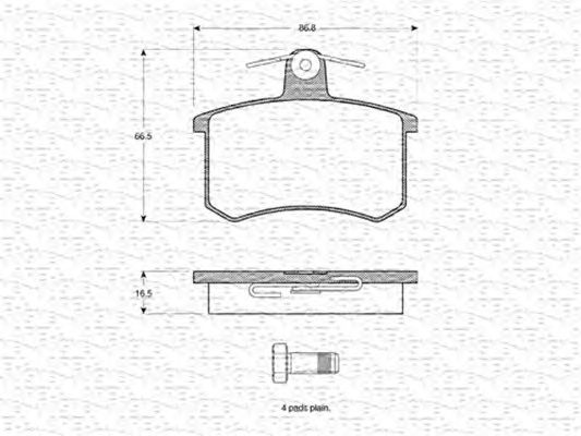 set placute frana,frana disc