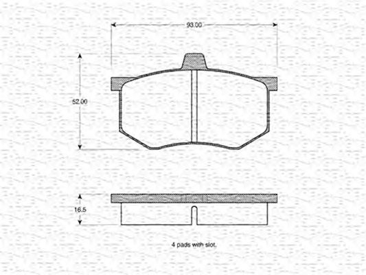 set placute frana,frana disc