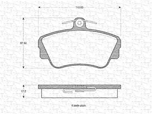 set placute frana,frana disc