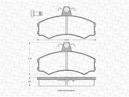 set placute frana,frana disc