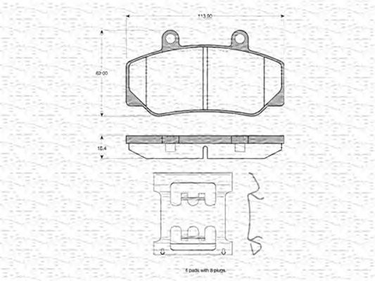 set placute frana,frana disc