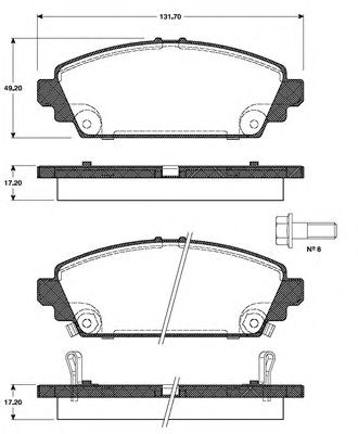 set placute frana,frana disc