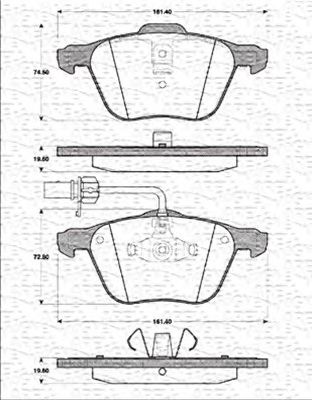 set placute frana,frana disc