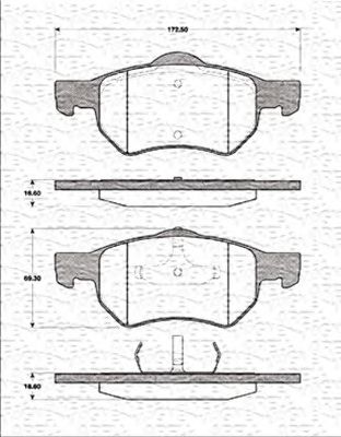 set placute frana,frana disc