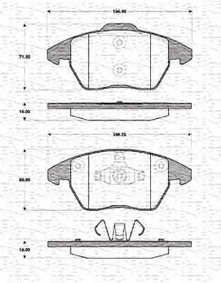 set placute frana,frana disc