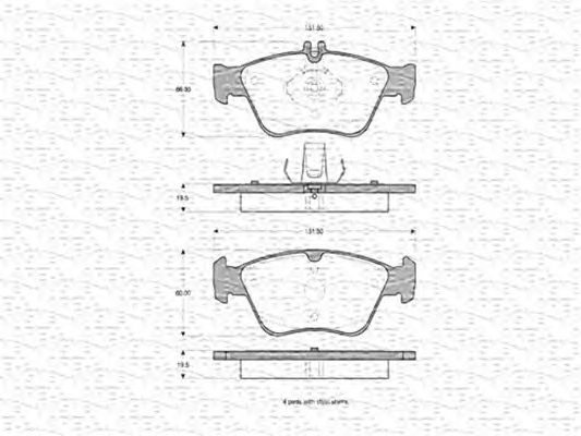 set placute frana,frana disc