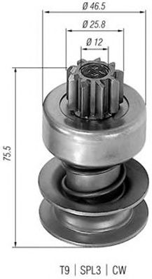 Pinion electromotor