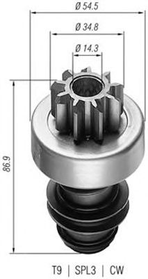 Pinion electromotor