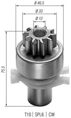 Pinion electromotor